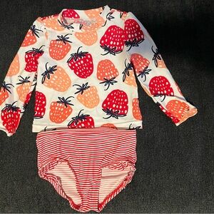 Carter's Red and White Bikini Swim Set
